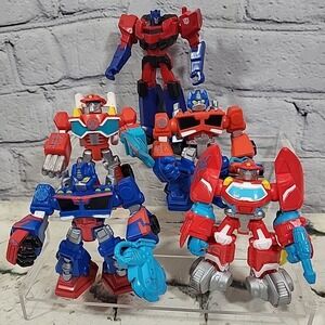 Transformers Playskool Heroes McDonald's Lot Of 5 Figures Optimus Prime